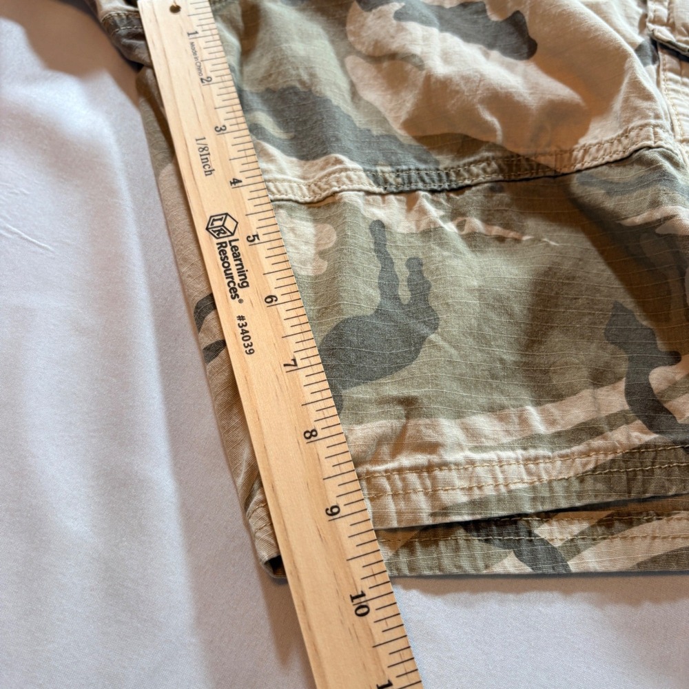Wrangler Cargo Shorts Mens 38 Relaxed Fit Camo Ripstop Cotton Stretch Casual - Picture 8 of 10